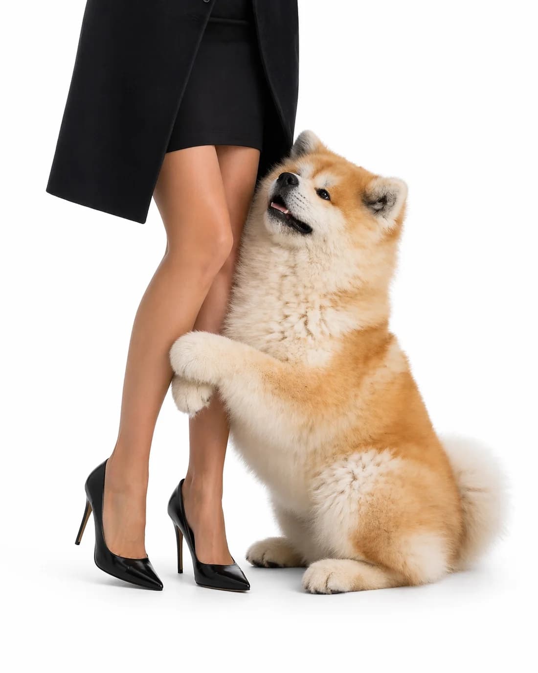 A pet owner with their dog