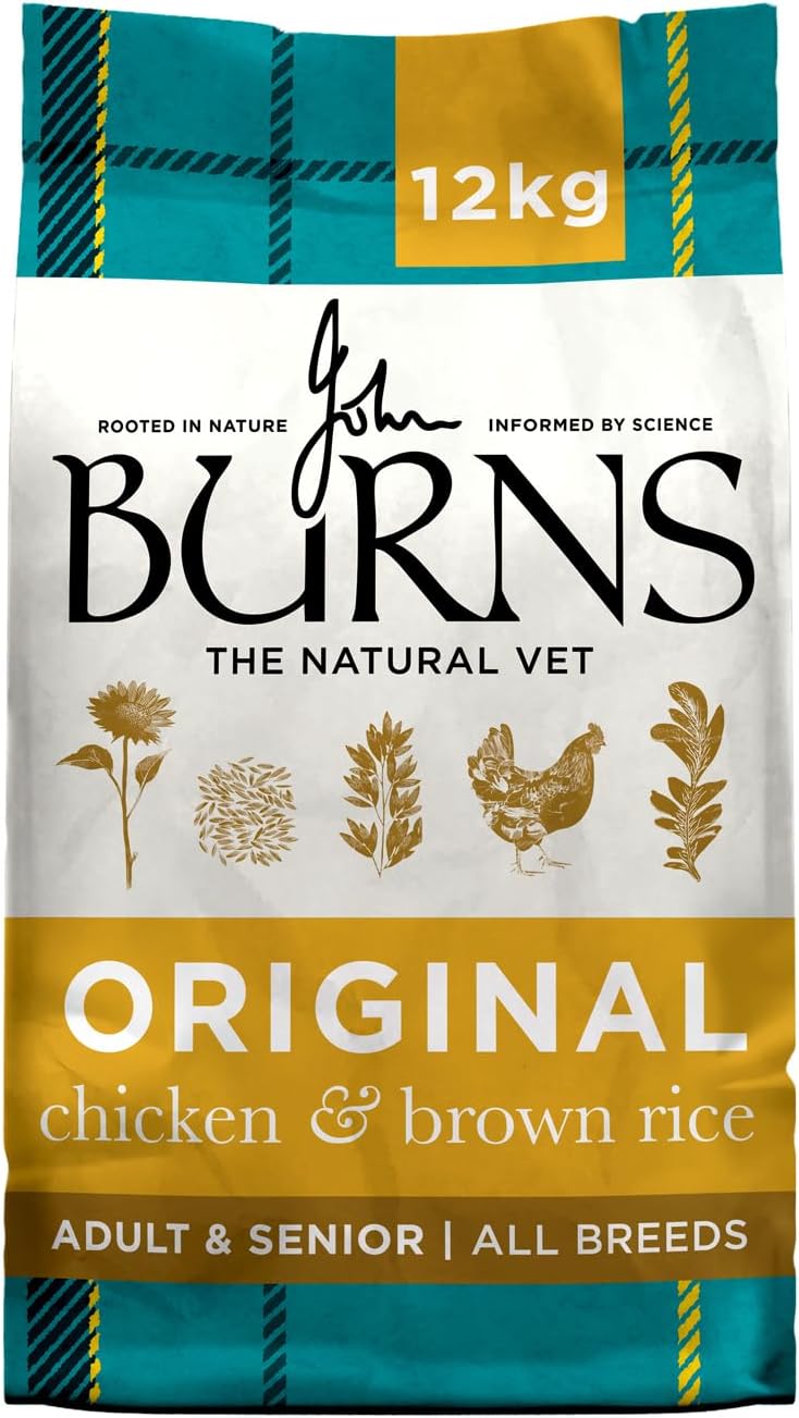 Burns Original Adult & Senior Dry Dog Food, Chicken & Brown Rice (12kg)