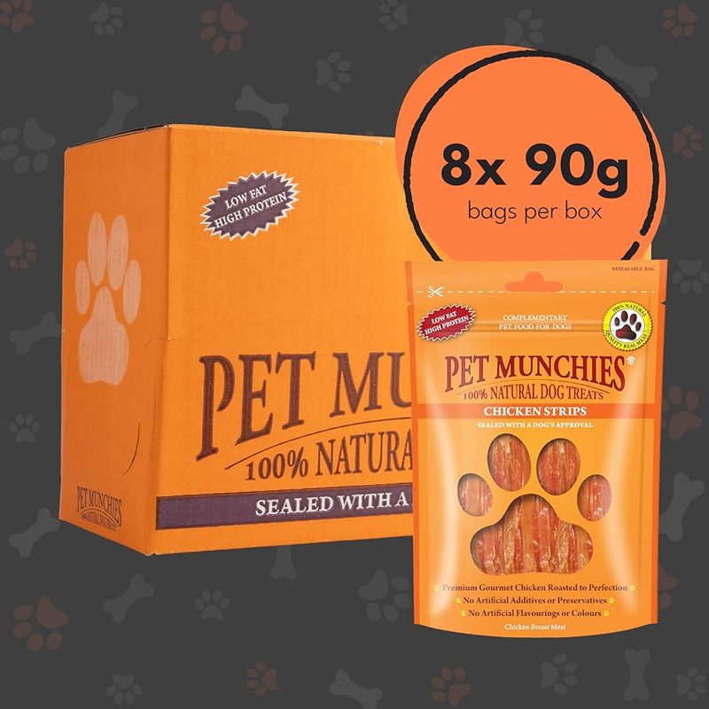 Pet Munchies Chicken Strips Dog Treats 90g