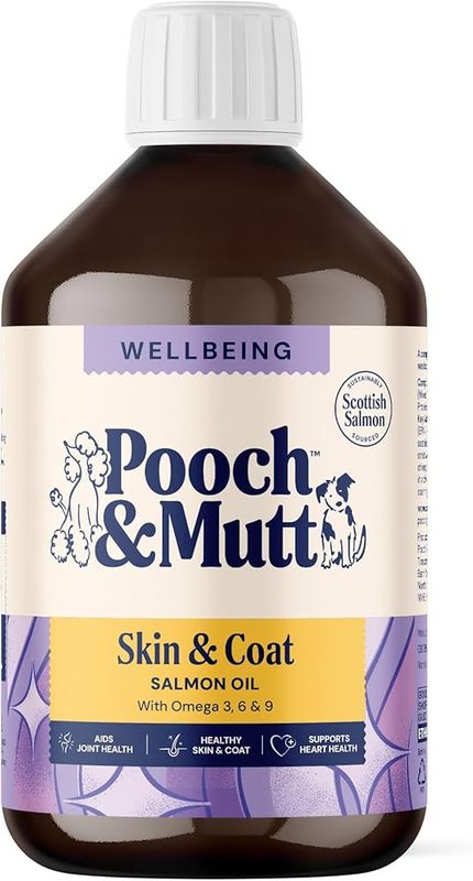 Pooch & Mutt Natural Salmon Oil for Dogs & Cats (500ml)