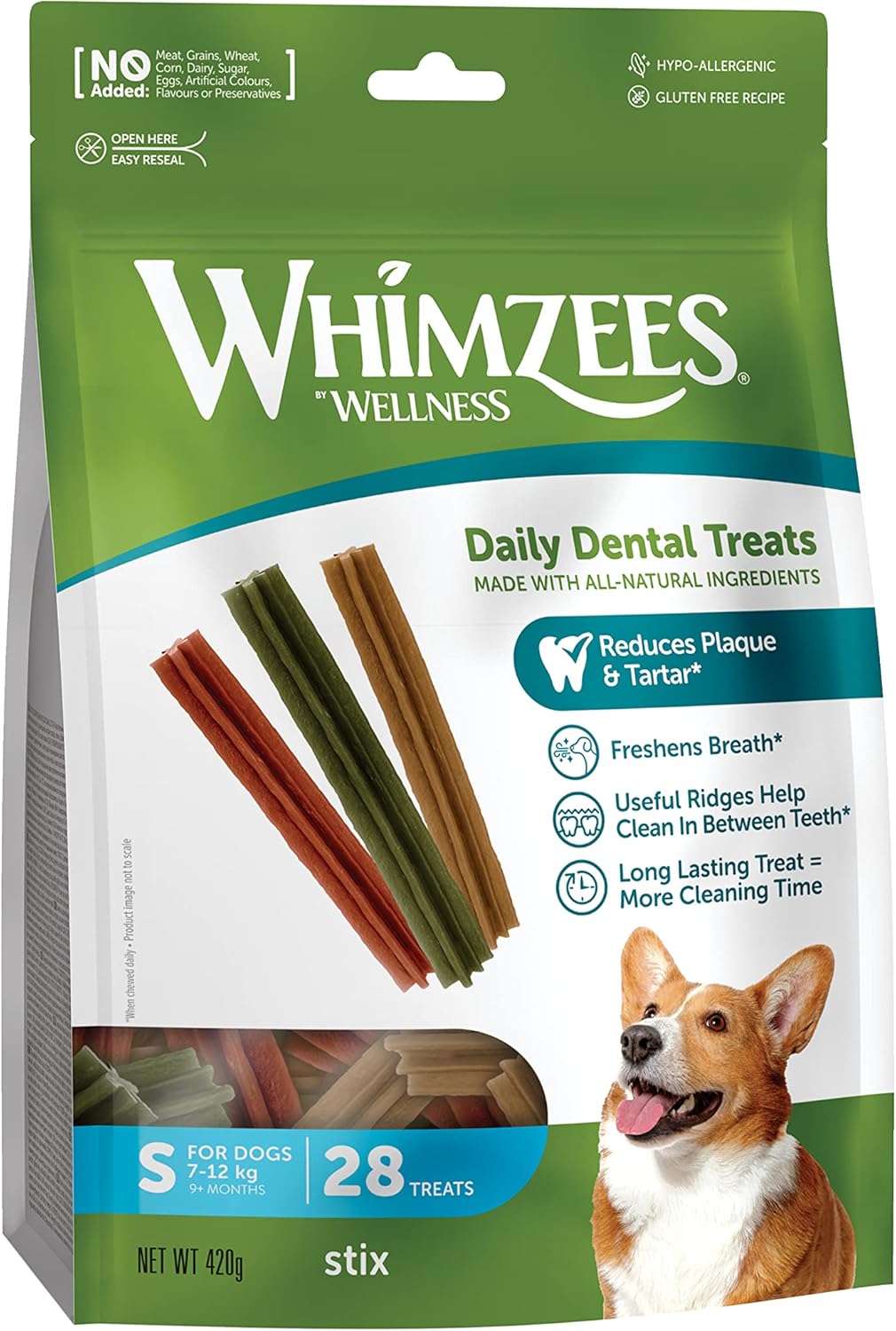 Whimzees by Wellness Stix Dental Chews - Small Dog (28 Pieces)